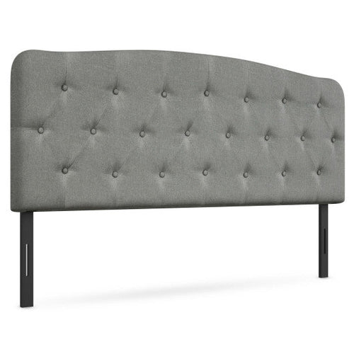 Load image into Gallery viewer, Faux Linen Headboard with Adjustable Heights-Light Gray
