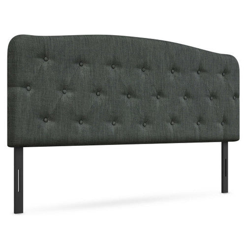 Load image into Gallery viewer, Faux Linen Headboard with Adjustable Heights-Dark Gray
