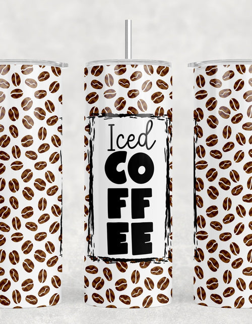Load image into Gallery viewer, Iced Coffee|Skinny Tumbler|Optional Bluetooth Speaker| Speaker Color Varies by Rowdy Ridge Co
