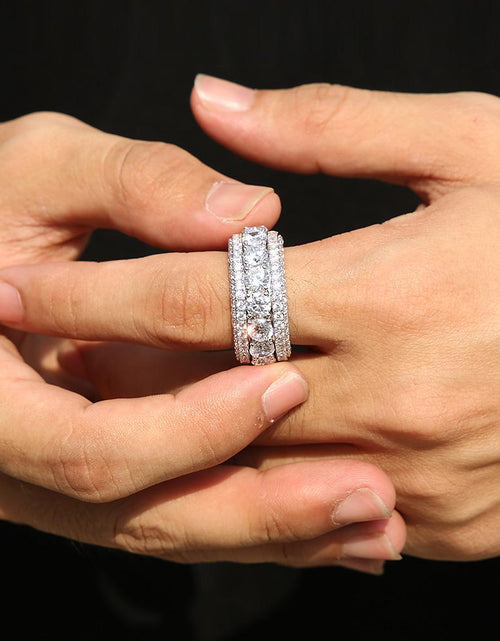 Load image into Gallery viewer, Iced Out Diamond Sliver Ring by Bling Proud | Urban Jewelry Online Store
