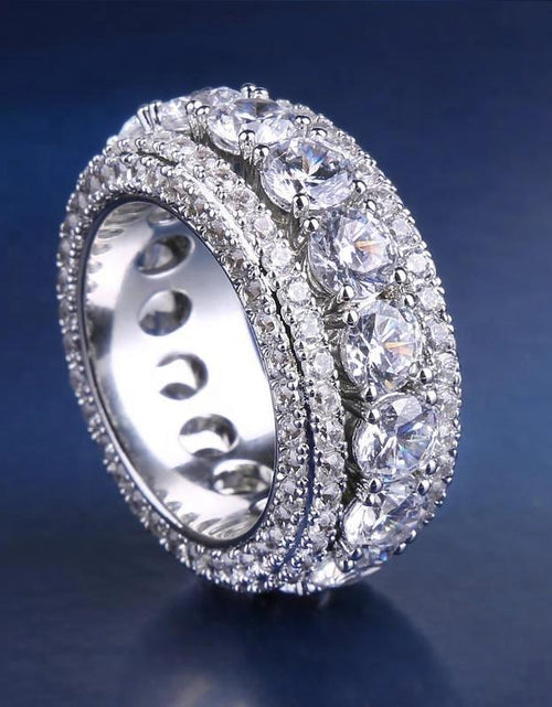 Load image into Gallery viewer, Iced Out Diamond Sliver Ring by Bling Proud | Urban Jewelry Online Store
