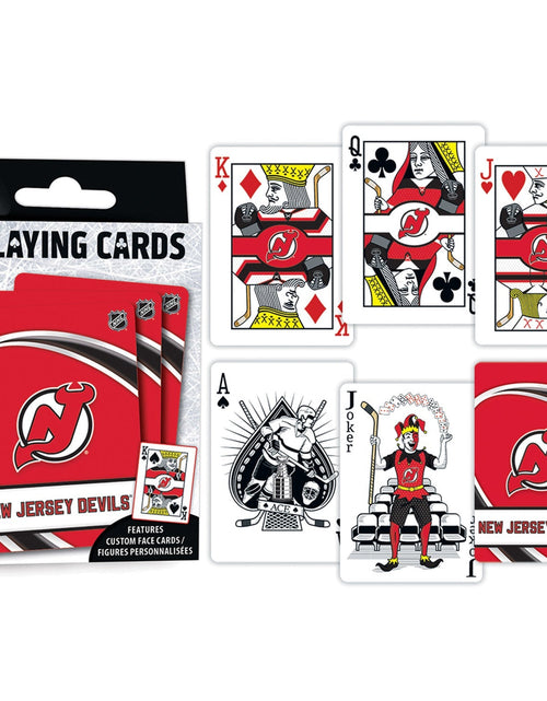 Load image into Gallery viewer, New Jersey Devils Playing Cards - 54 Card Deck by MasterPieces Puzzle Company INC
