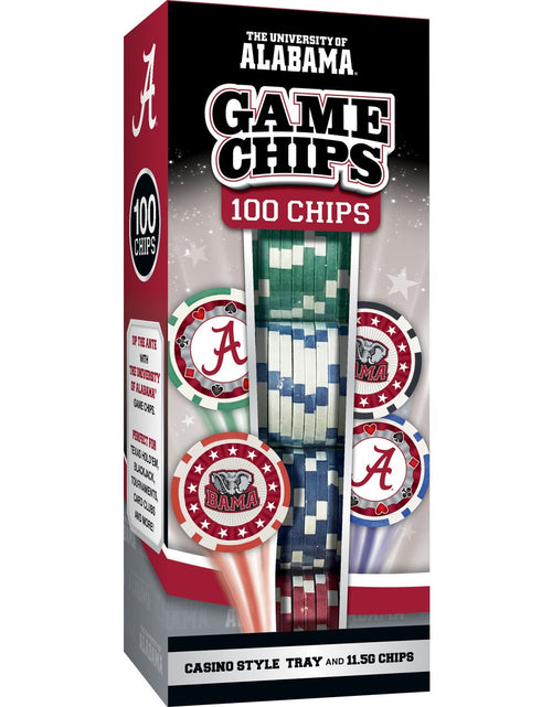Load image into Gallery viewer, Alabama Crimson Tide 100 Piece Poker Chips by MasterPieces Puzzle Company INC
