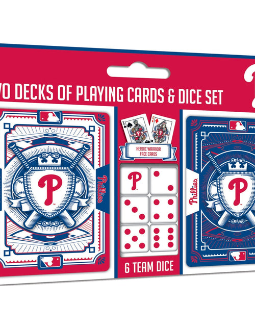Load image into Gallery viewer, Philadelphia Phillies - 2-Pack Playing Cards &amp; Dice Set by MasterPieces Puzzle Company INC
