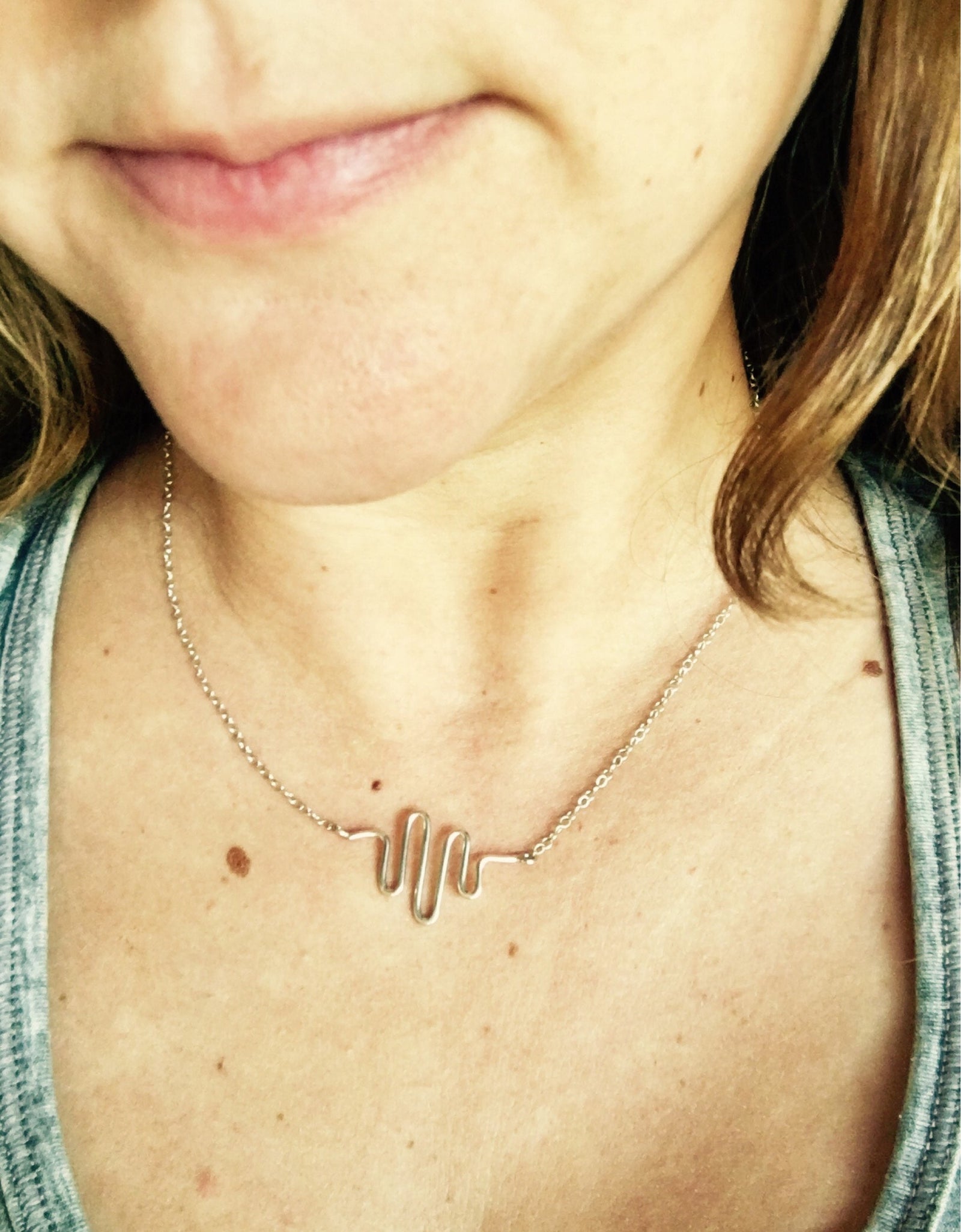 Heartbeat Necklace by Jennifer Cervelli Jewelry