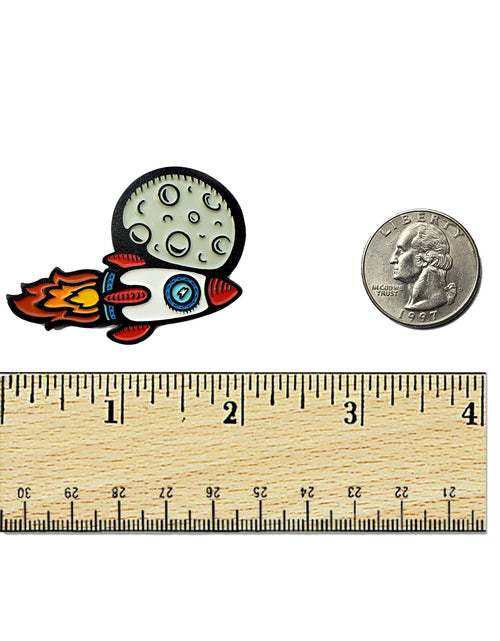 Load image into Gallery viewer, Rocket Ship Golf Ball Marker by Kolorspun
