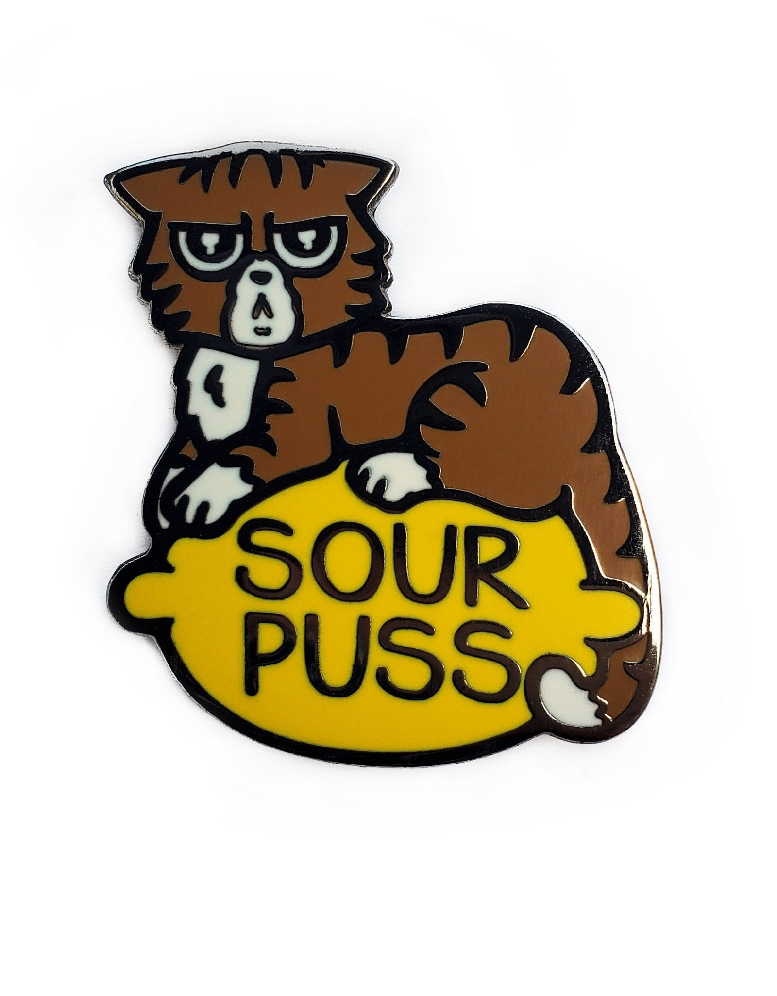 Sourpuss Cat Golf Ball Marker by Kolorspun