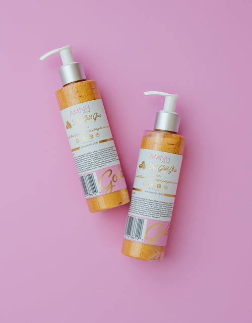 Load image into Gallery viewer, 24k Gold Glow Body Lotion by AMINNAH
