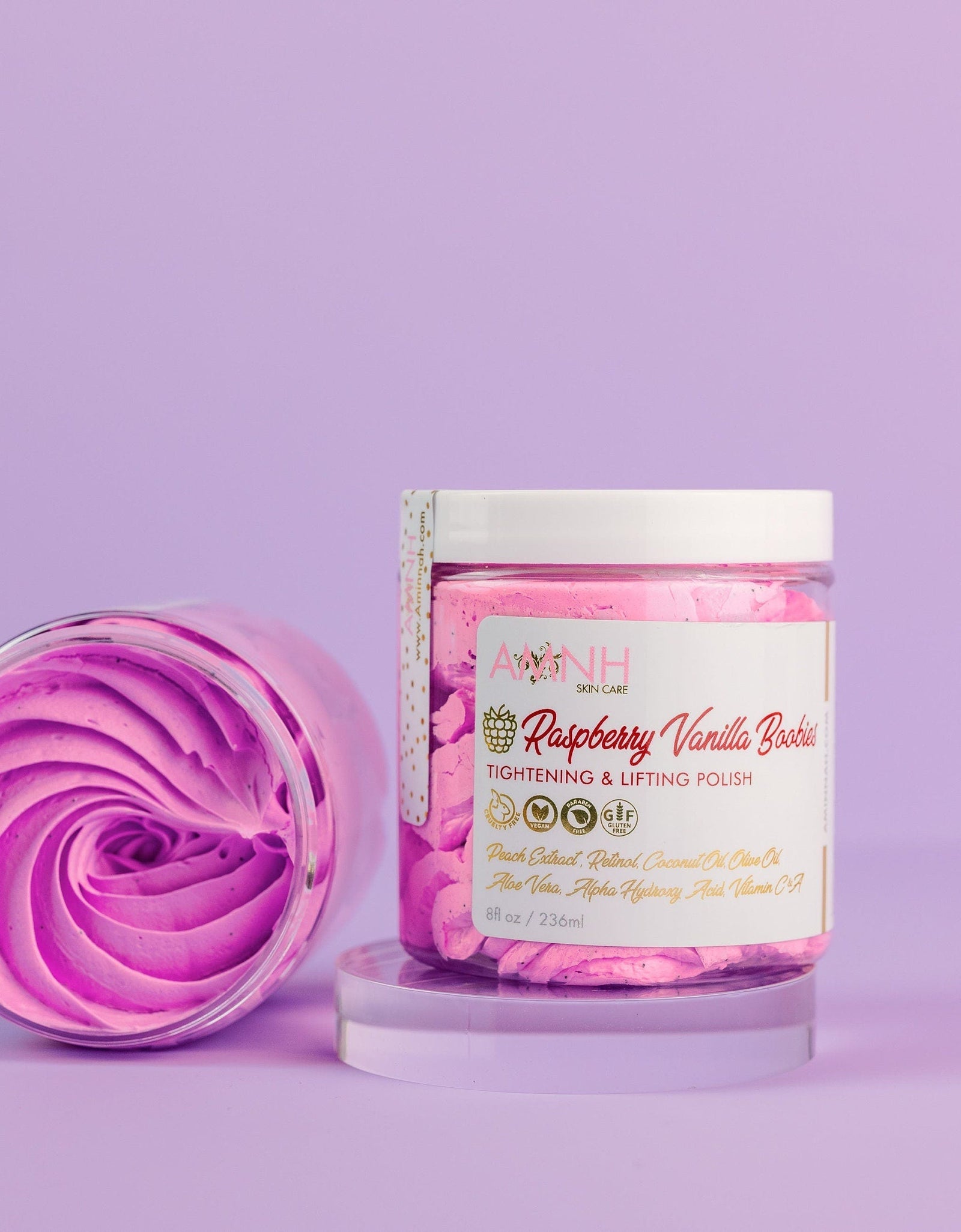 "Raspberry Vanilla Boobies" Sugar Scrub by AMINNAH
