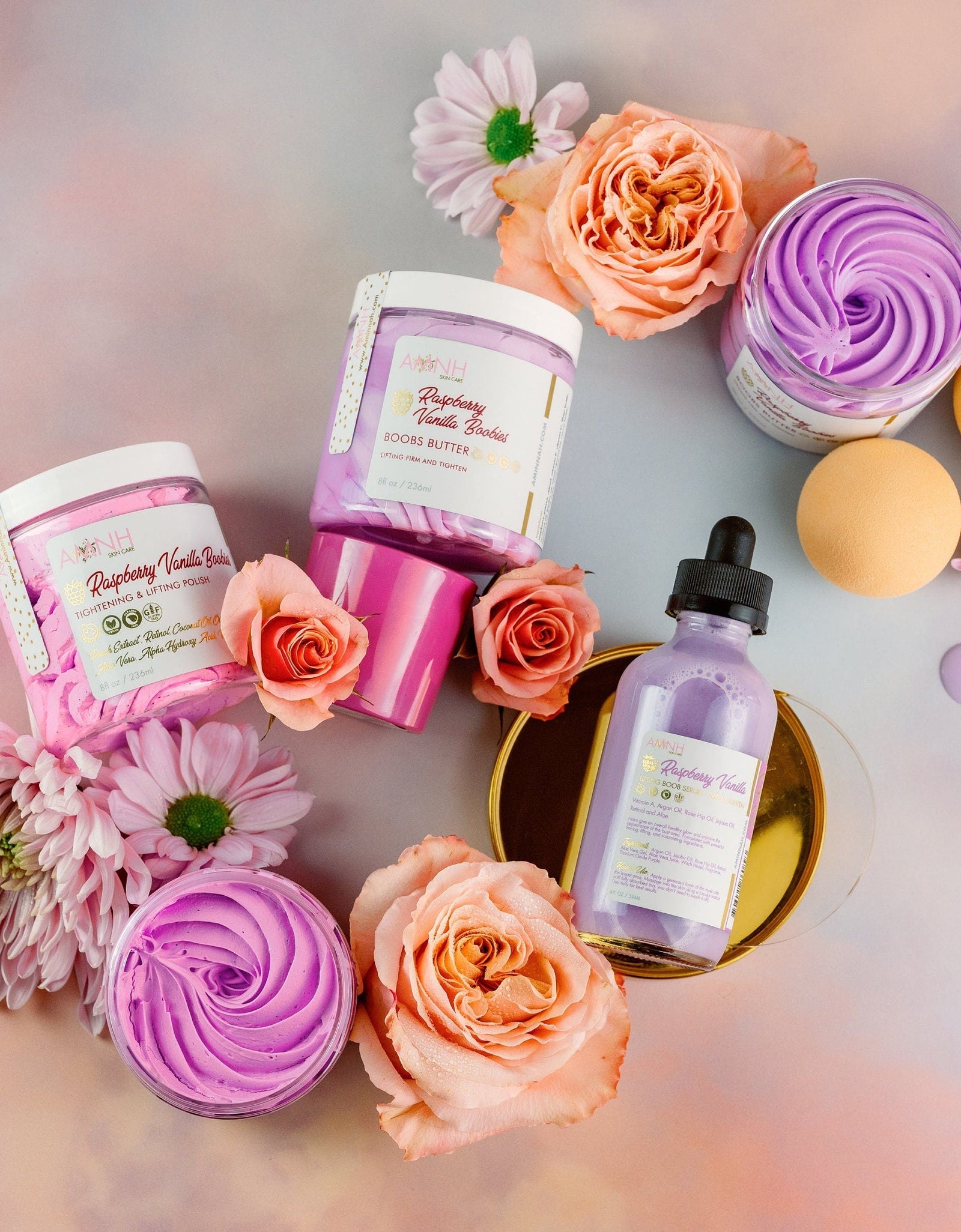 "Raspberry Vanilla Boobies" Sugar Scrub by AMINNAH