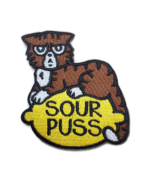 Load image into Gallery viewer, Sourpuss Cat Patch by Kolorspun

