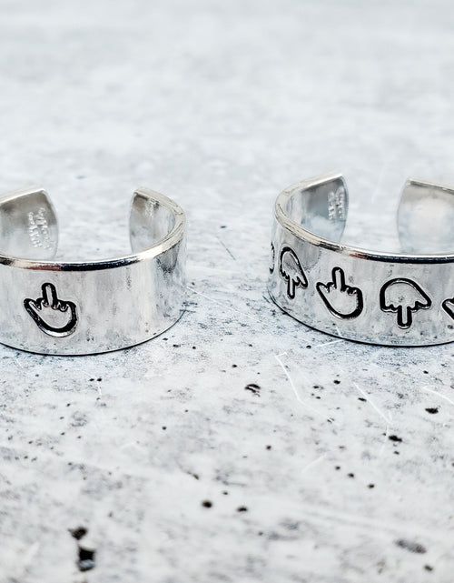 Load image into Gallery viewer, Middle Finger Wide Band Ring by Salt and Sparkle

