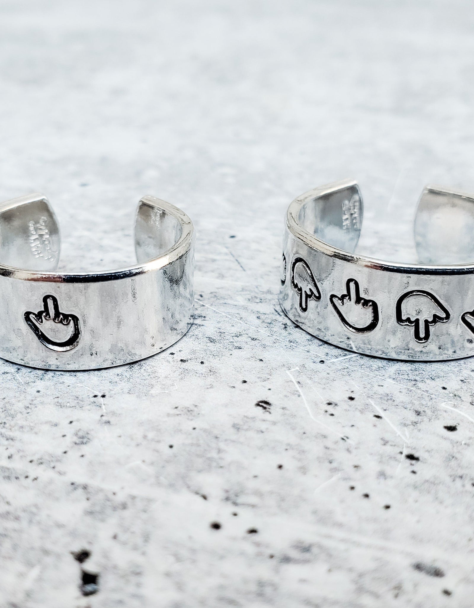 Middle Finger Wide Band Ring by Salt and Sparkle