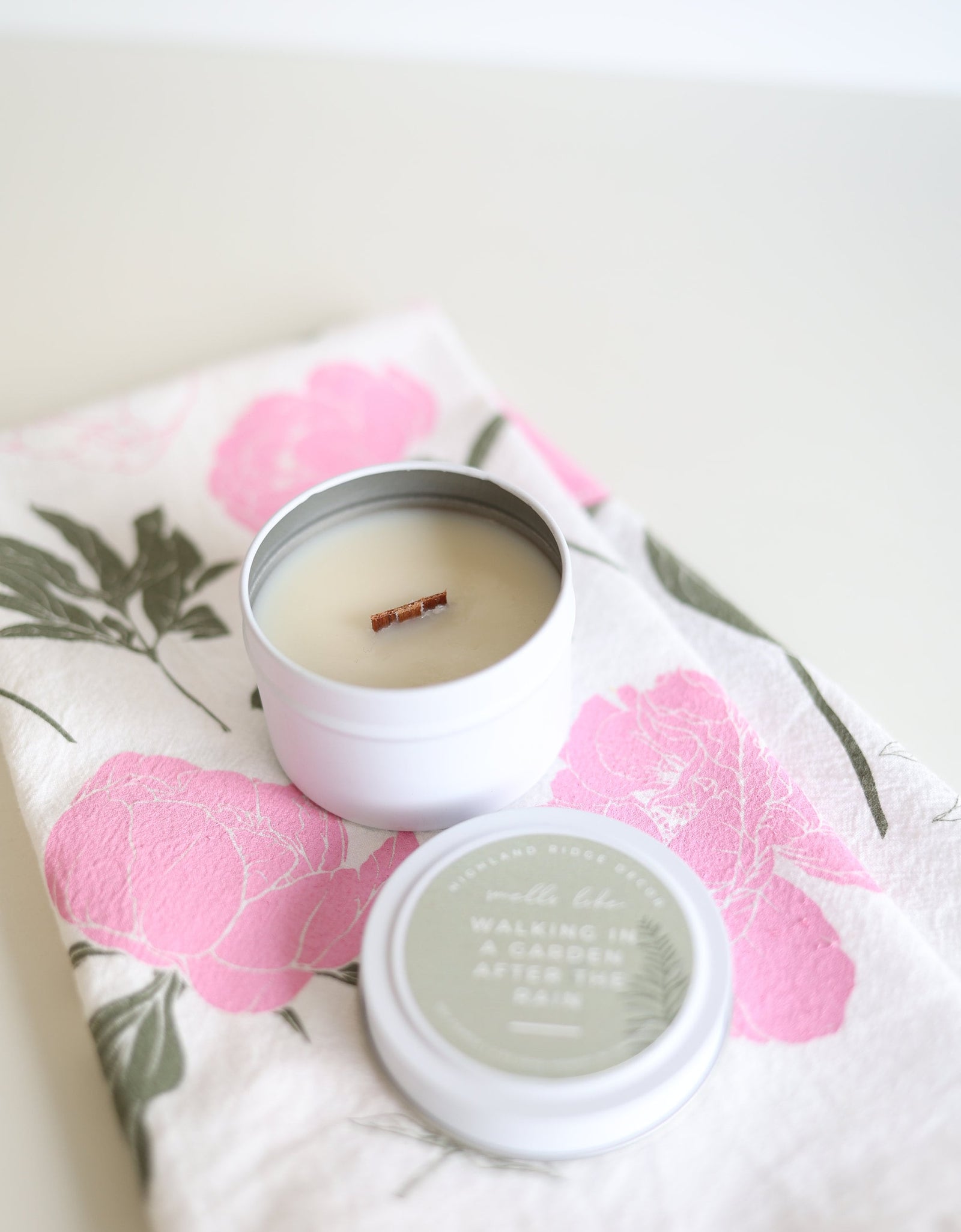 "Walking In A Garden After The Rain" Candle Tin by Jubilee Trading Company