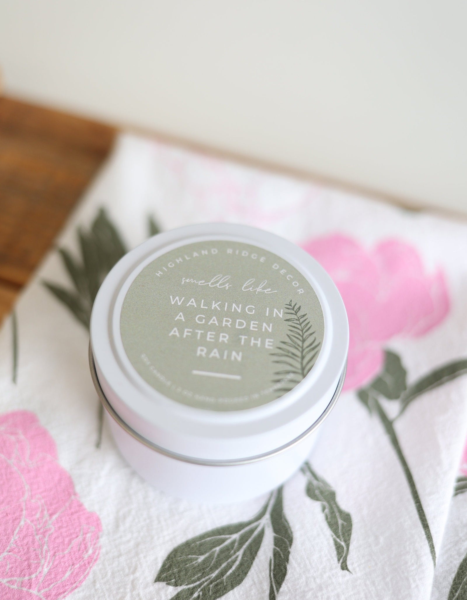 "Walking In A Garden After The Rain" Candle Tin by Jubilee Trading Company