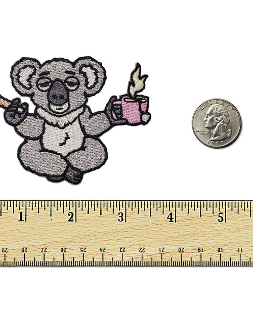 Load image into Gallery viewer, High Koala Tea Pun Patch by Kolorspun
