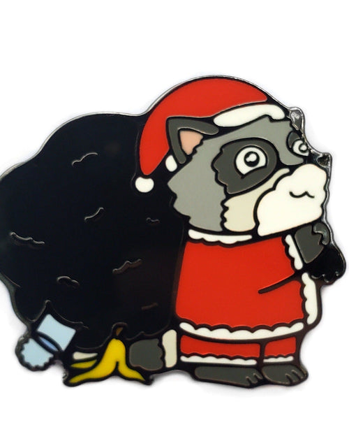 Load image into Gallery viewer, Raccoon Santa Golf Ball Marker by Kolorspun
