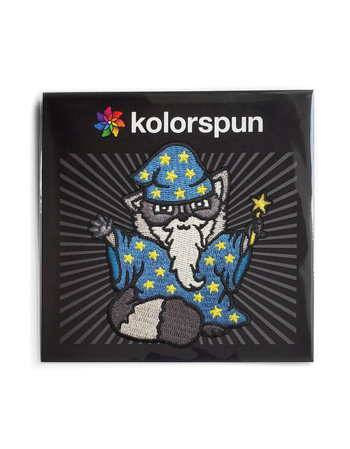 Load image into Gallery viewer, Raccoon Wizard Patch by Kolorspun
