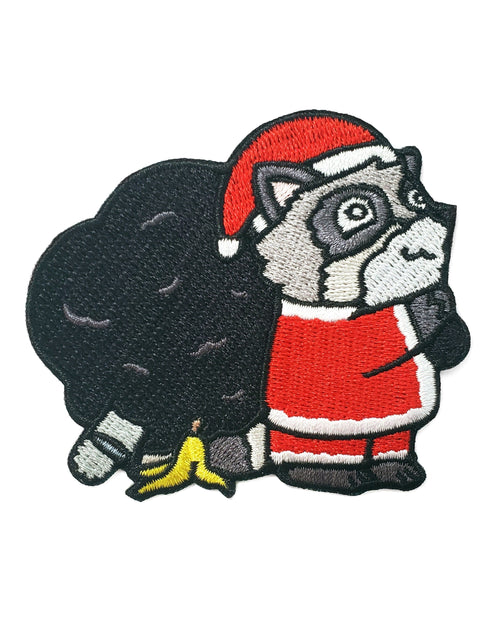 Load image into Gallery viewer, Raccoon Santa Patch by Kolorspun
