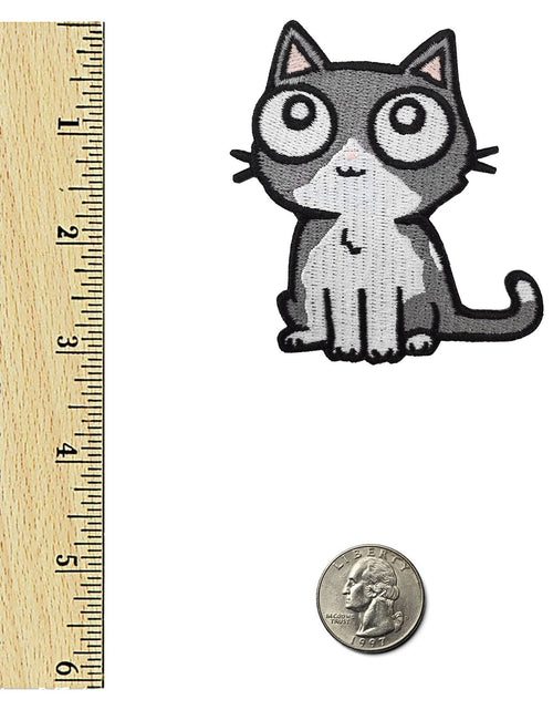Load image into Gallery viewer, Gray Cat Patch by Kolorspun
