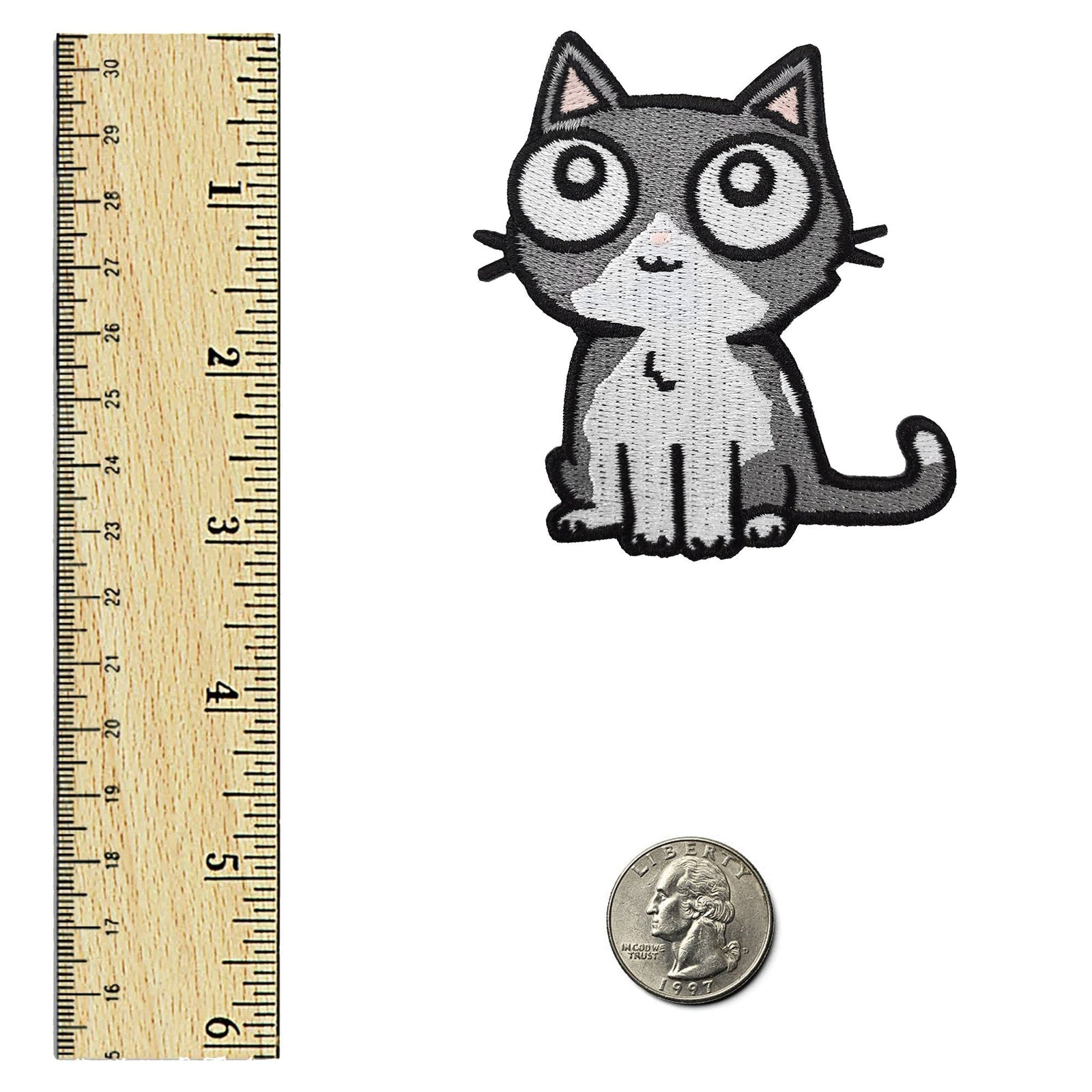 Gray Cat Patch by Kolorspun
