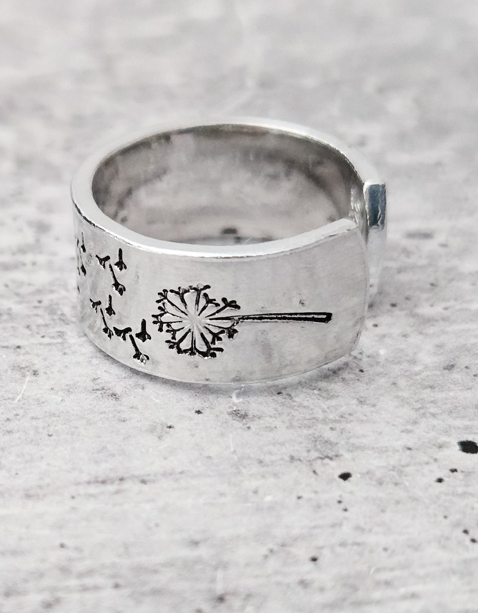 Dandelion Open Back Ring by Salt and Sparkle