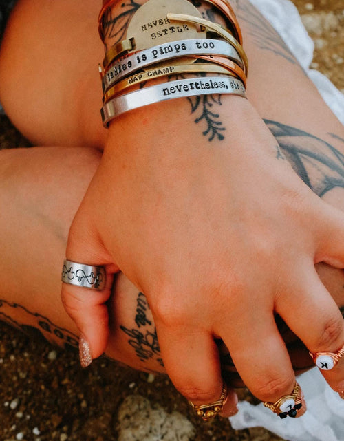 Load image into Gallery viewer, Middle Finger Wide Band Ring by Salt and Sparkle
