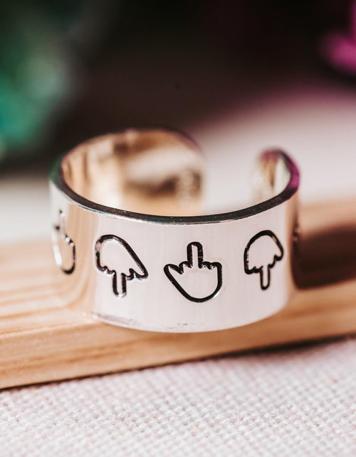 Load image into Gallery viewer, Middle Finger Wide Band Ring by Salt and Sparkle
