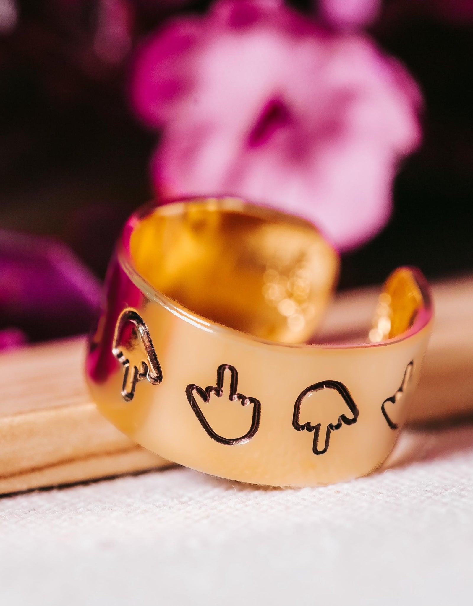 Middle Finger Wide Band Ring by Salt and Sparkle