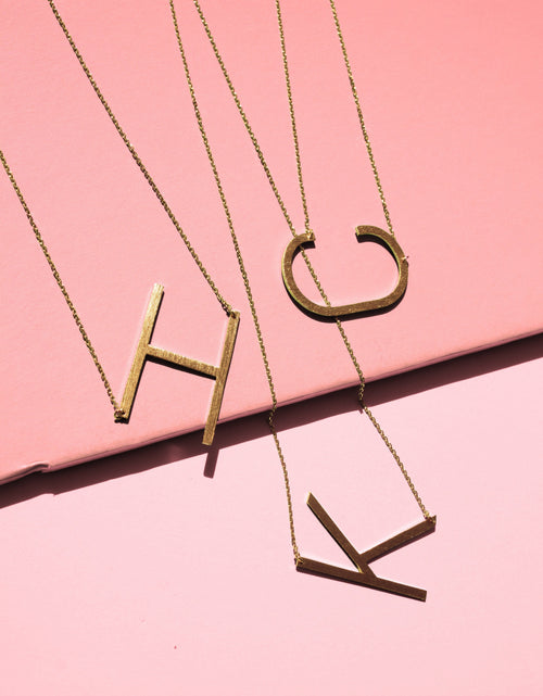 Load image into Gallery viewer, Monogram Collection Initial Necklace by Ellisonyoung.com
