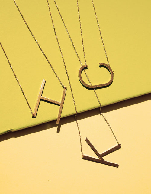 Load image into Gallery viewer, Monogram Collection Initial Necklace by Ellisonyoung.com
