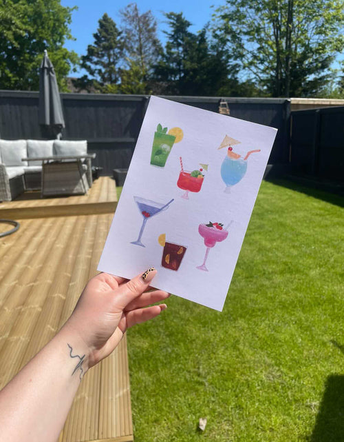 Load image into Gallery viewer, Summer Cocktails Summer Seasonal Alcohol Wall Home Decor Print by WinsterCreations™ Official Store
