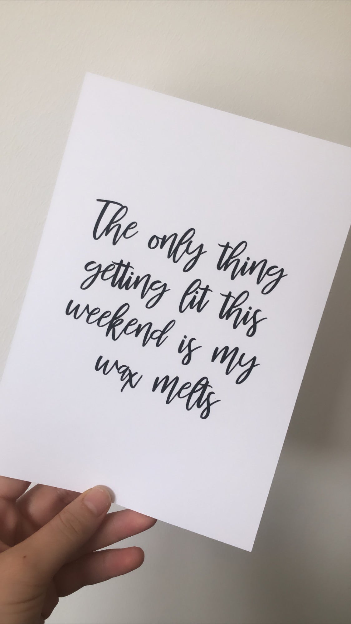 The Only Thing Getting Lit This Weekend Wax Melts List Simple Wall Humorous Home Decor Print by WinsterCreations™ Official Store