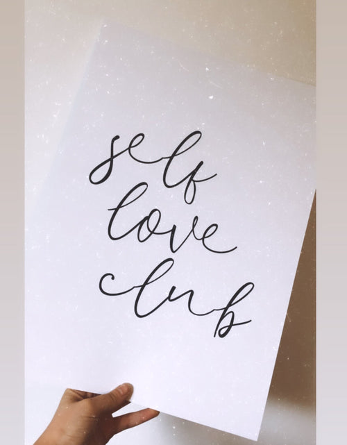 Load image into Gallery viewer, Self Love Club Script Inspirational Wall Decor Quote Print by WinsterCreations™ Official Store
