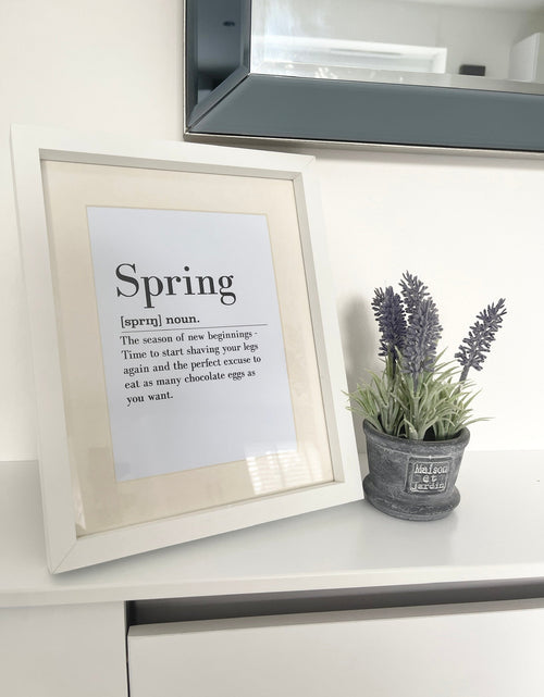 Load image into Gallery viewer, Spring Definition Black 2022 Spring Seasonal Wall Home Decor Print by WinsterCreations™ Official Store
