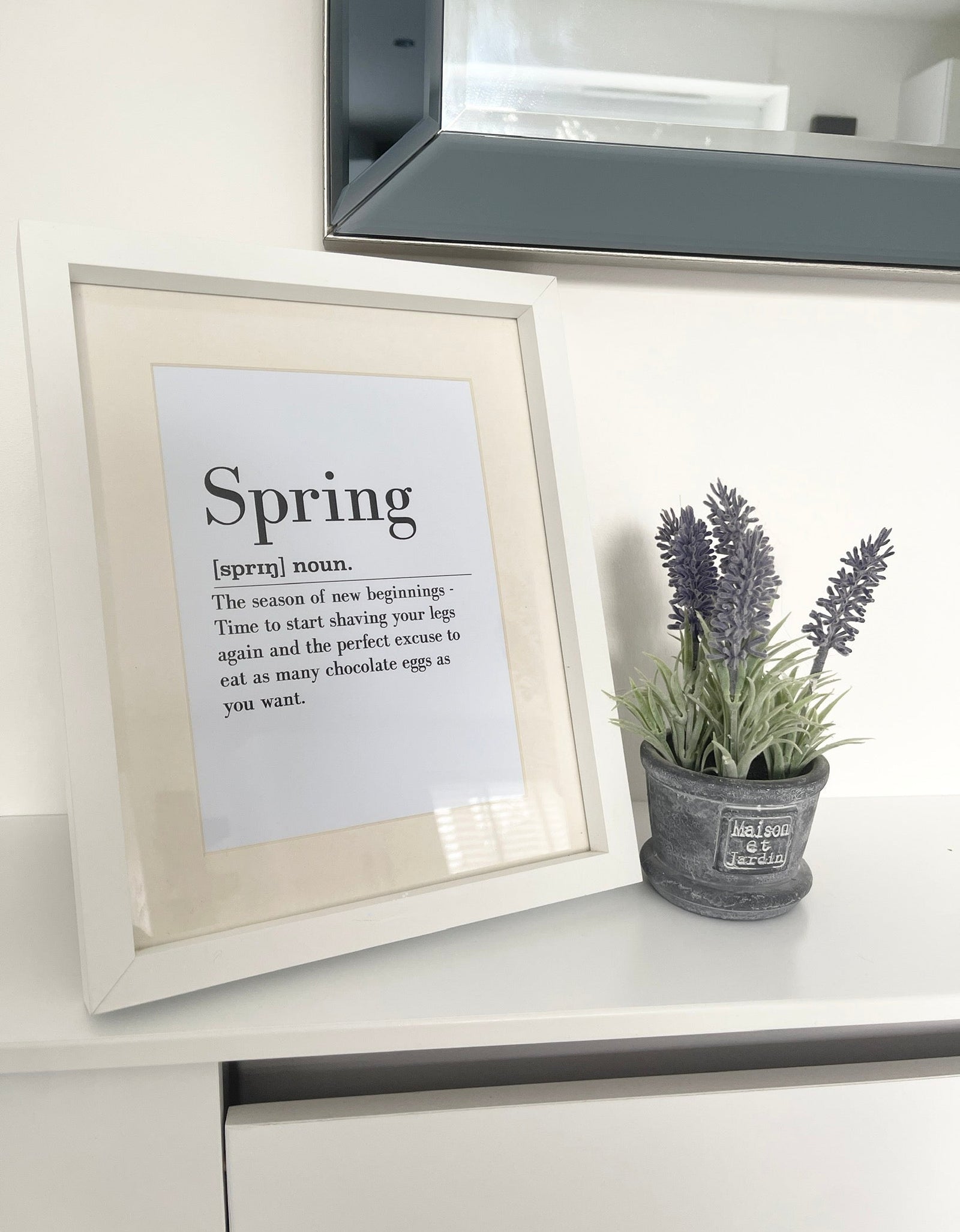 Spring Definition Black 2022 Spring Seasonal Wall Home Decor Print by WinsterCreations™ Official Store