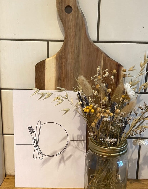 Load image into Gallery viewer, Knife Fork Plate Simple Line Work Kitchen Wall Decor Print by WinsterCreations™ Official Store
