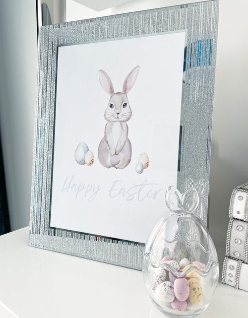 Load image into Gallery viewer, Personalised Blue Wording Bunny Eggs Easter Spring Seasonal Wall Home Decor Print by WinsterCreations™ Official Store
