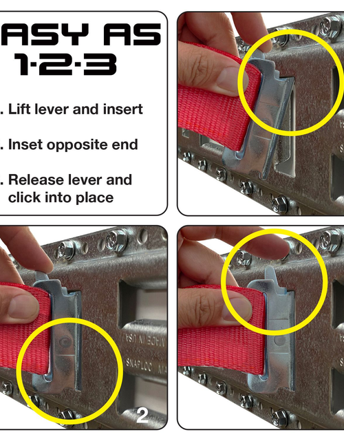 Load image into Gallery viewer, SNAP-LOC 2 in x 12 ft E-Track Ratchet Strap Tie-Down 4,400 lb by SNAP-LOC CARGO CONTROL

