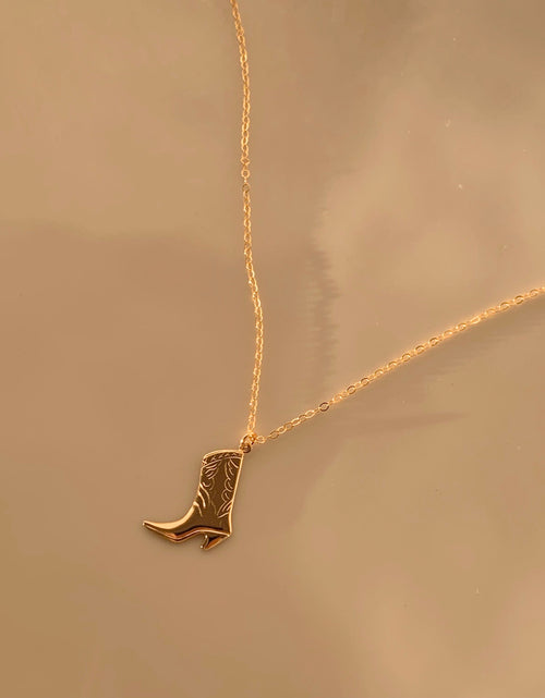 Load image into Gallery viewer, Cowboy Boot Necklace by Urth and Sea
