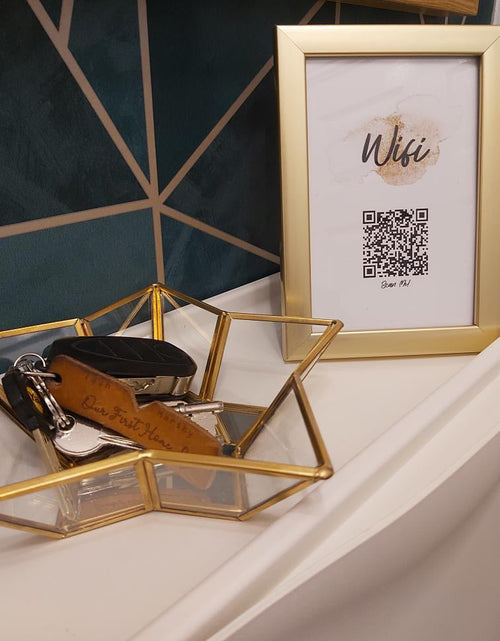 Load image into Gallery viewer, Wifi Gold Splatter Splatter Scan Me! Wifi QR Scan Home Wall Decor Print by WinsterCreations™ Official Store

