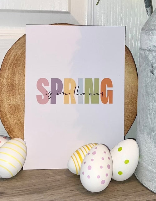 Load image into Gallery viewer, Spring Is In The Air Multi Colour 2022 Spring Seasonal Wall Home Decor Print by WinsterCreations™ Official Store
