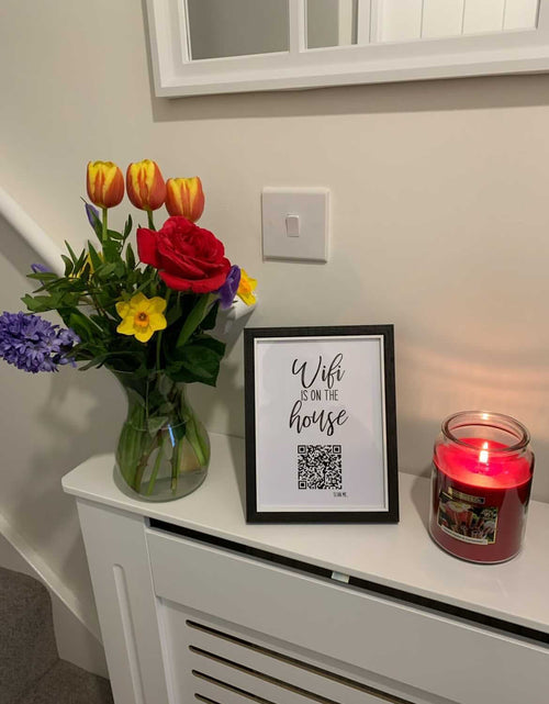 Load image into Gallery viewer, Wifi Is On The House QR Scan Home Wall Decor Print by WinsterCreations™ Official Store
