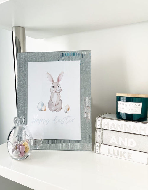 Load image into Gallery viewer, Personalised Blue Wording Bunny Eggs Easter Spring Seasonal Wall Home Decor Print by WinsterCreations™ Official Store
