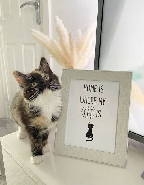 Load image into Gallery viewer, Home Is Where My Cat Is Animal Wall Decor Simple Print by WinsterCreations™ Official Store
