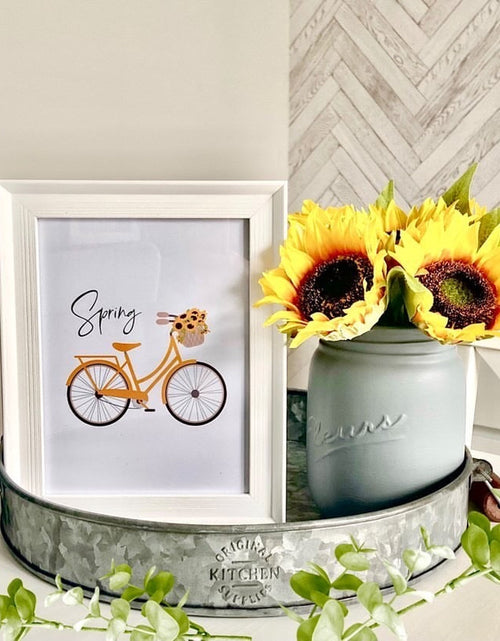 Load image into Gallery viewer, Spring Yellow Bike Spring Seasonal Wall Home Decor Print by WinsterCreations™ Official Store
