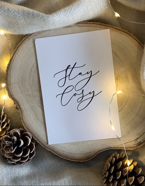Load image into Gallery viewer, Stay Cosy Calligraphy New Autumn 2021 Seasonal Wall Home Decor Print by WinsterCreations™ Official Store
