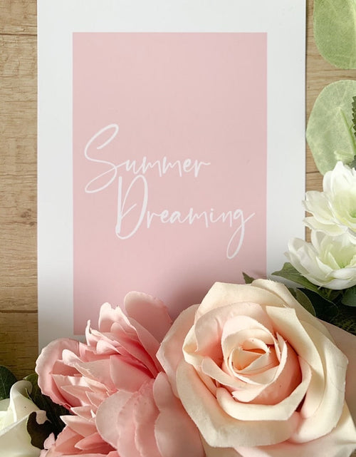 Load image into Gallery viewer, Summer Dreaming Nude Pink Summer Seasonal Wall Home Decor Print by WinsterCreations™ Official Store
