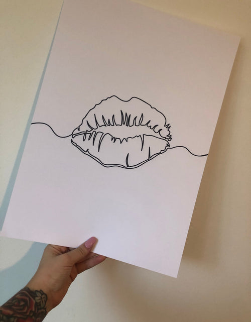 Load image into Gallery viewer, Lips Line Work Bedroom Dressing Room Wall Decor Print by WinsterCreations™ Official Store
