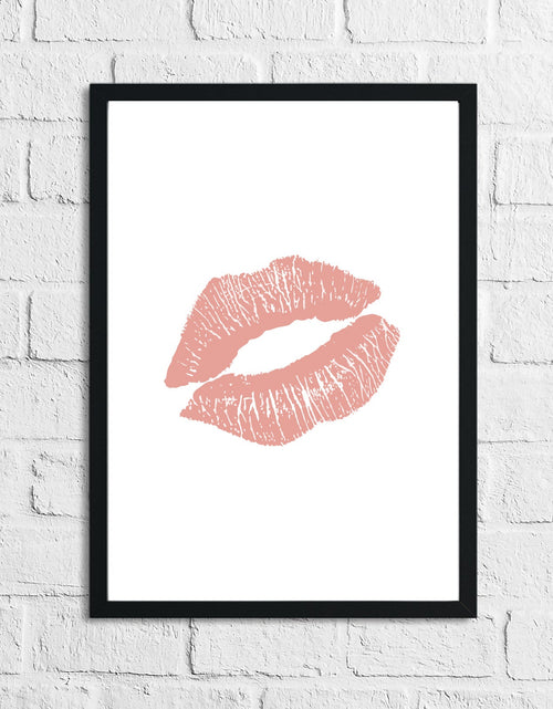 Load image into Gallery viewer, Pink Kiss Lips Dressing Room Simple Wall Decor Print by WinsterCreations™ Official Store
